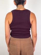 Isabel Rib Tank in Mahogany - The Shoe Hive