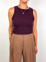 Isabel Rib Tank in Mahogany - The Shoe Hive