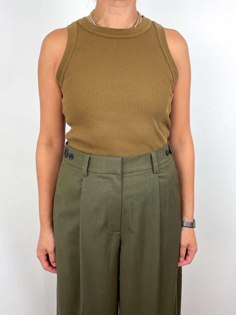 Isabel Rib Tank in Manuka - The Shoe Hive