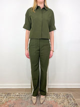 Isabelle Pant in Military - The Shoe Hive