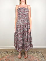 Jana Ruched Bodice Maxi in Clay Floral - The Shoe Hive