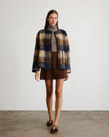 Janet Jacket in Milk/Camel Multi - The Shoe Hive