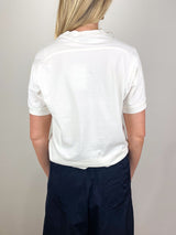 Jaylin Tee Collegiate in Cream - The Shoe Hive
