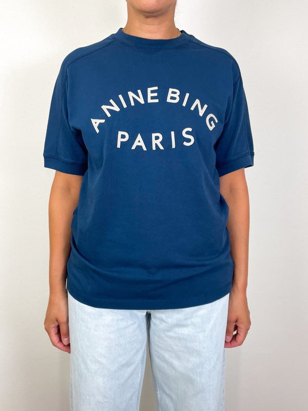 Jaylin Tee Paris in Washed Navy - The Shoe Hive