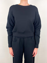 Jennie Sweatshirt in Onyx - The Shoe Hive