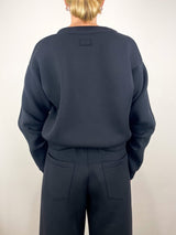 Jennie Sweatshirt in Onyx - The Shoe Hive