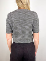 Jeram Top in Black Multi - The Shoe Hive