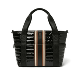 Jetset Wingman in Black Patent Nylon with Stripes - The Shoe Hive