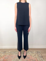 Jo Tunic in Black Bi - Stretch Tropical Wool - The Shoe Hive