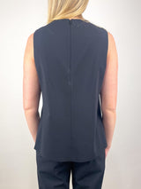 Jo Tunic in Black Bi - Stretch Tropical Wool - The Shoe Hive