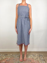 Josie Dress in Navy/Ivory Double Stripe - The Shoe Hive