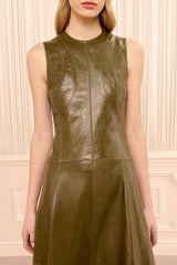 Juliette Leather Dress in Lichen - The Shoe Hive