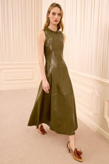 Juliette Leather Dress in Lichen - The Shoe Hive