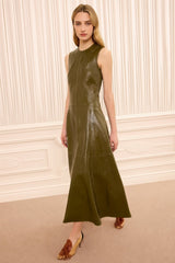 Juliette Leather Dress in Lichen - The Shoe Hive