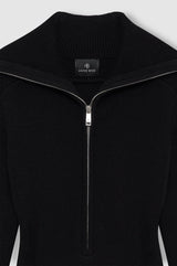 June Trucker Collar Dress in Black - The Shoe Hive