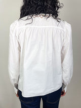 Kady Long Sleeve Blouse in Pristine - The Shoe Hive