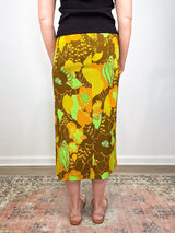 Kamara Print Skirt in Brown Multi - The Shoe Hive