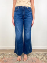 Kasey Mid Rise Wide Leg in Bright Blue - The Shoe Hive