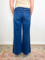 Kasey Mid Rise Wide Leg in Bright Blue - The Shoe Hive
