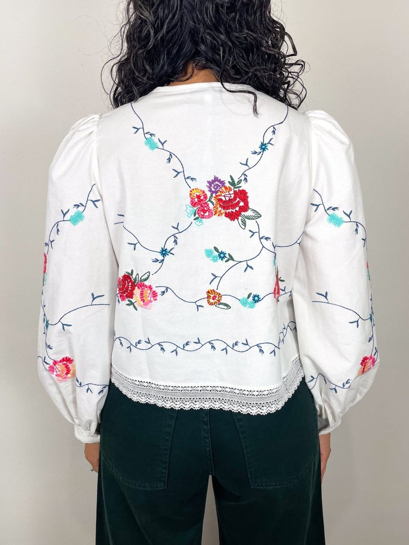 Katie Top in Multi Embroidery - The Shoe Hive