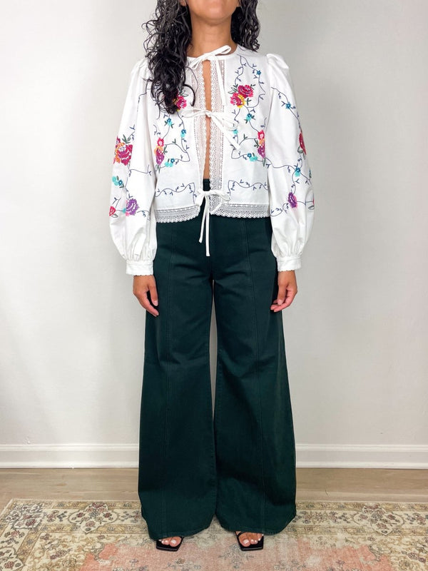 Katie Top in Multi Embroidery - The Shoe Hive