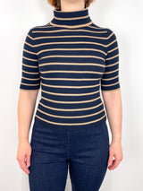 Katrina Sweater in Navy/Khaki - The Shoe Hive