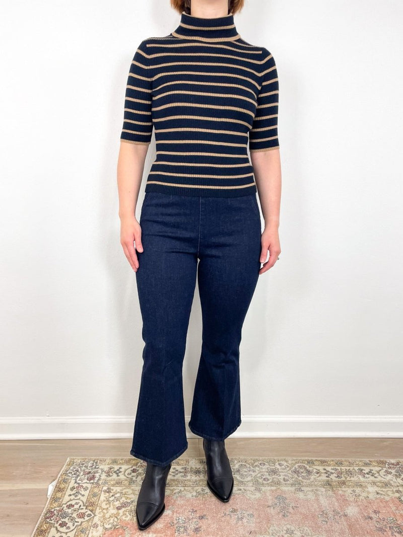 Katrina Sweater in Navy/Khaki - The Shoe Hive