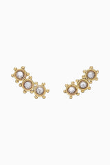 Kavi Crystal Mix Stud Climber Earring - The Shoe Hive