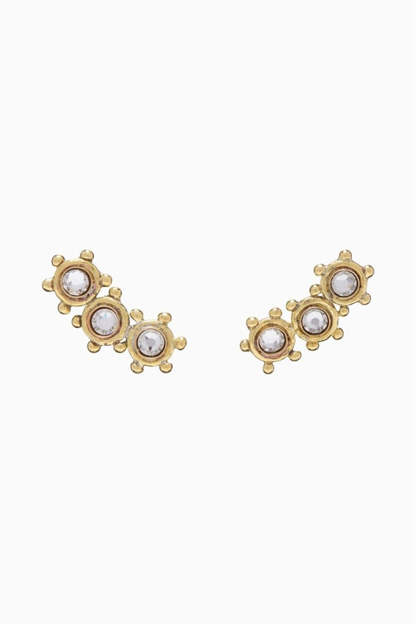 Kavi Crystal Mix Stud Climber Earring - The Shoe Hive