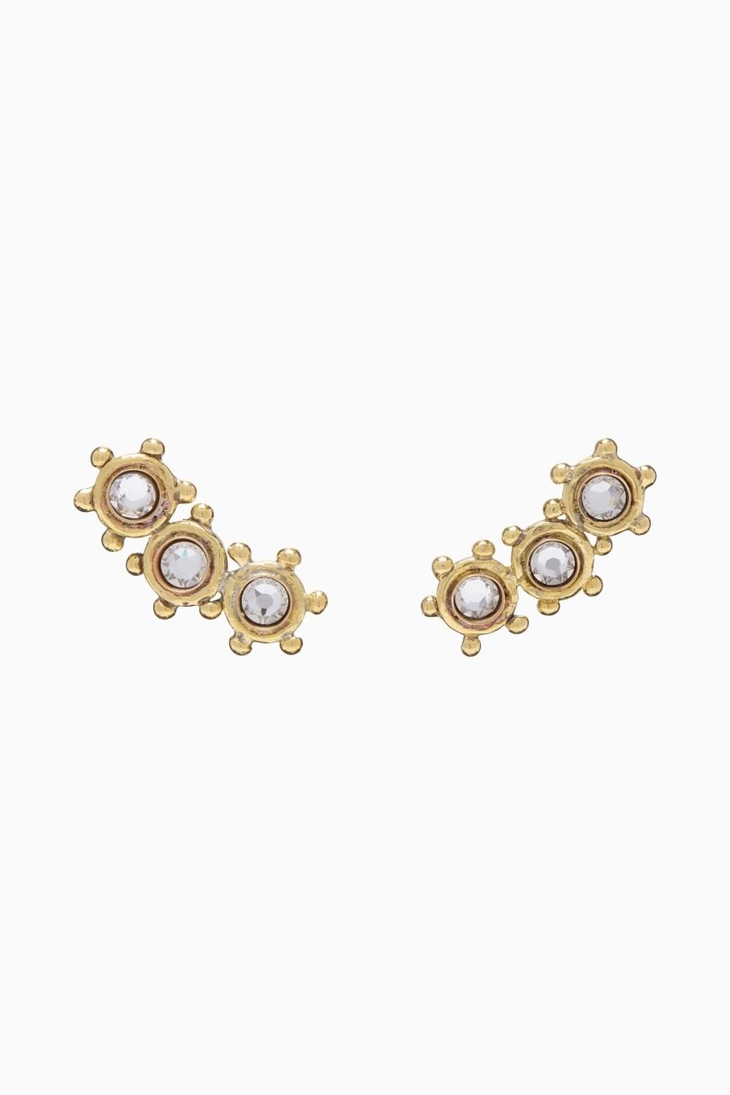Kavi Crystal Mix Stud Climber Earring - The Shoe Hive