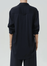 Kayla Shirt in Navy Portofino Twill - The Shoe Hive
