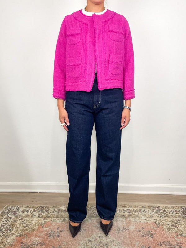 Kiki Jacket in Rosa Boucle Tweed - The Shoe Hive