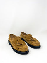 Kilt Lug Sole Penny Loafer in Whiskey Suede - The Shoe Hive