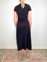 Kira Sculptural Dress in Chocolate - The Shoe Hive