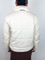 Knit Cuff Puffer in Talc - The Shoe Hive