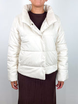 Knit Cuff Puffer in Talc - The Shoe Hive