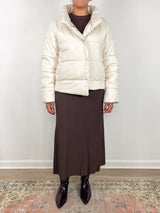 Knit Cuff Puffer in Talc - The Shoe Hive