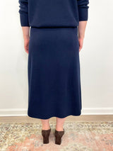 Knit Skirt A - Line in Dark Night - The Shoe Hive