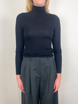 Knit Turtleneck in Black - The Shoe Hive