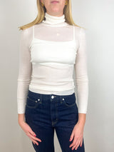 Knit Turtleneck in Ivory - The Shoe Hive