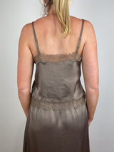 Lace Trimmed Cami in Cocoa - The Shoe Hive