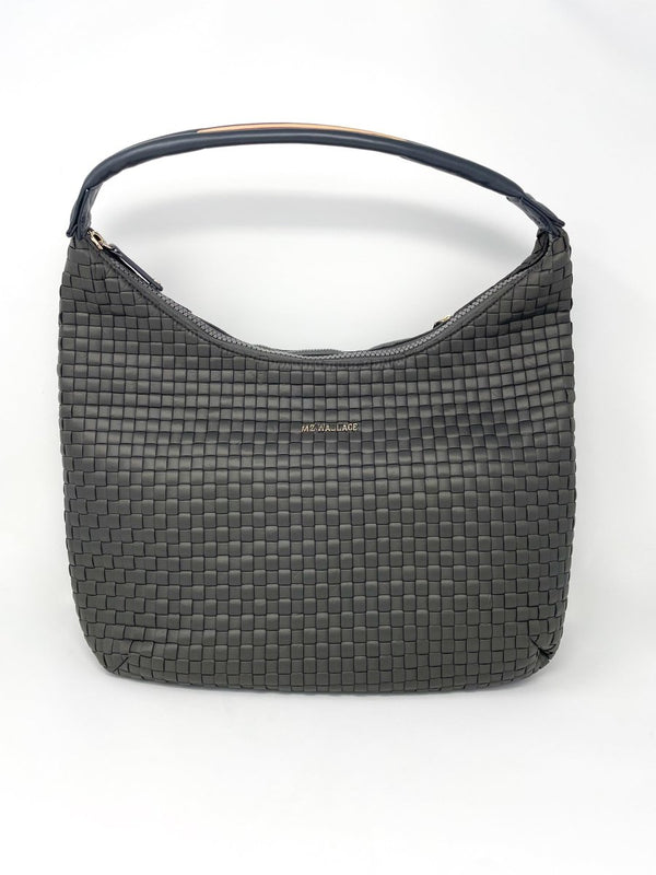 Large Woven Shoulder Bag in Magnet - The Shoe Hive