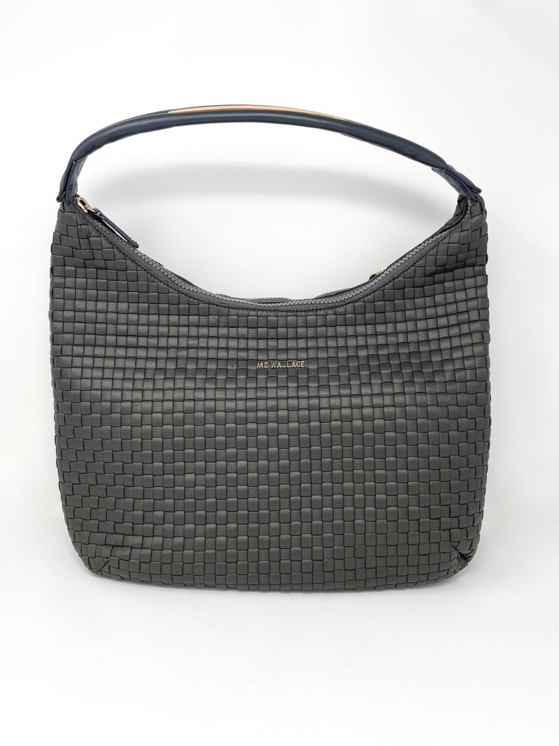 Large Woven Shoulder Bag in Magnet - The Shoe Hive