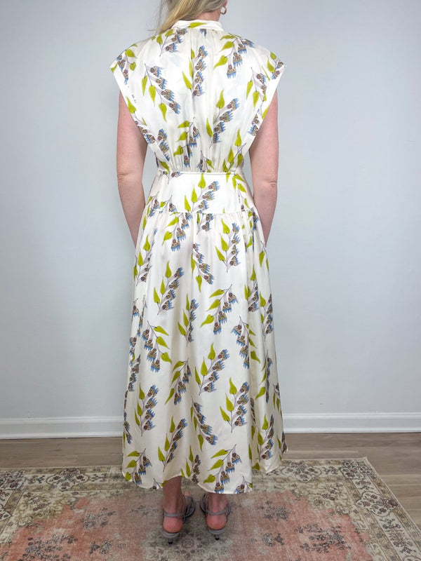 Lausanne SL Button Up Dress in Infinite Flower - The Shoe Hive