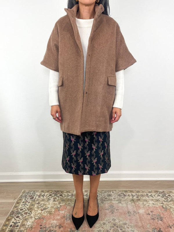 Layering Jacket in Latte Wool Mohair - The Shoe Hive