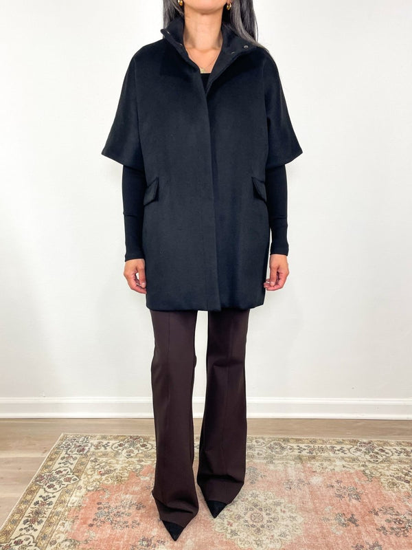 Layering Jacket Wool Cashmere in Black - The Shoe Hive