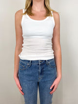 Layering Tank in White - The Shoe Hive