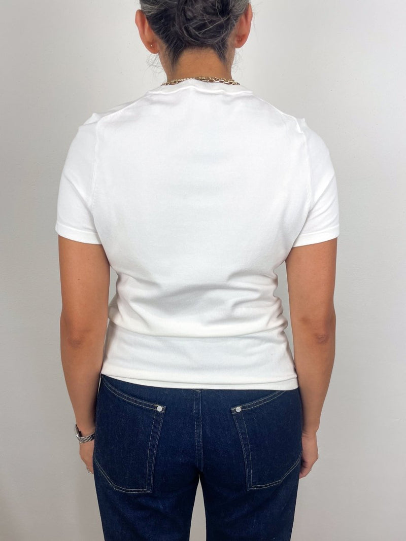Lee Tee in Chalk Ice Cotton - The Shoe Hive