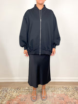 Leslie Oversized Blouson in Black - The Shoe Hive