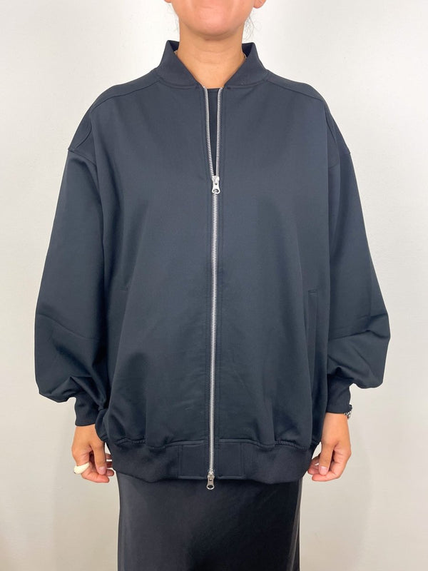 Leslie Oversized Blouson in Black - The Shoe Hive